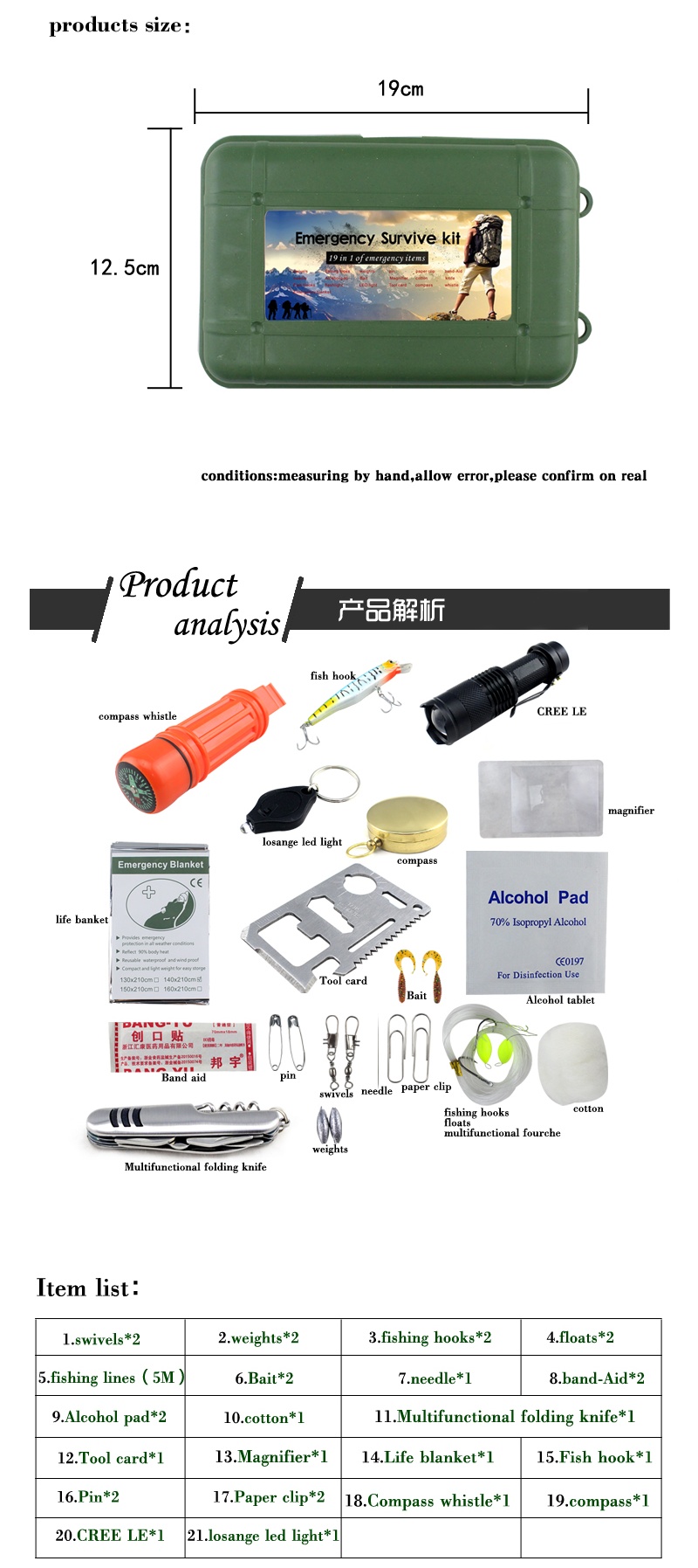 Multifunction emergency box（10 in 1）