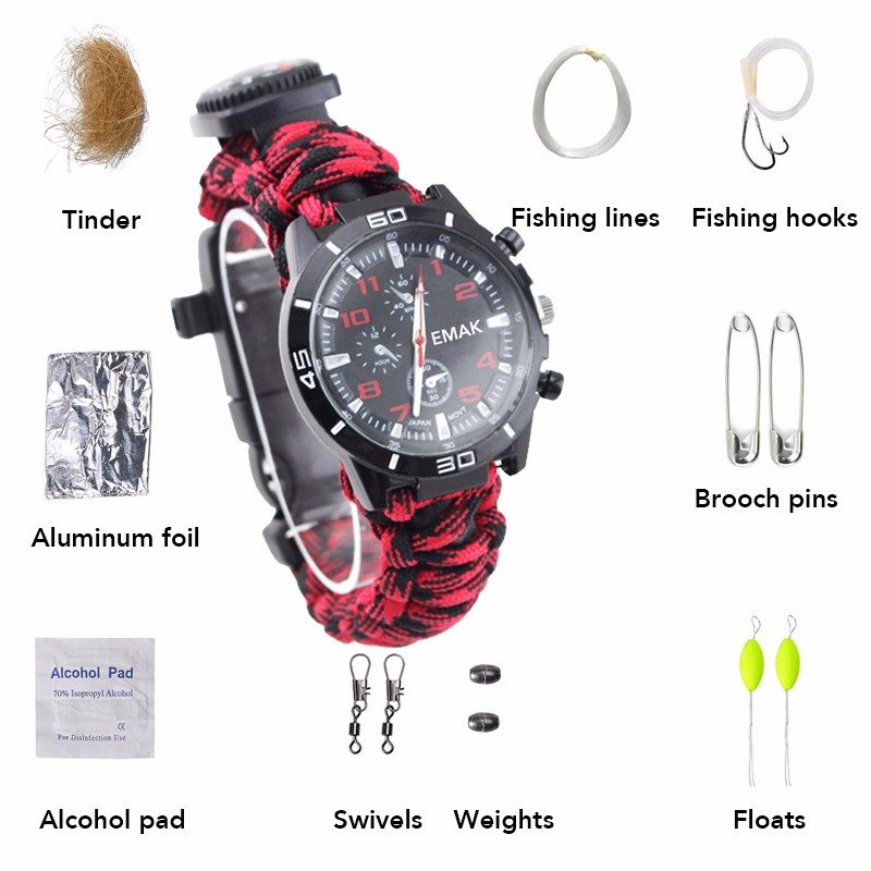Red paracord Watch