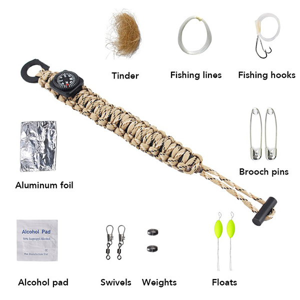 Multi-fuction paracord bracelet