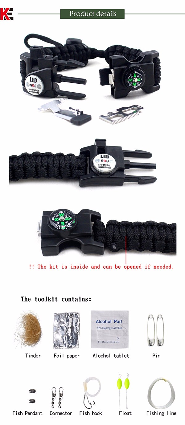 Survival Paracord Bracelet