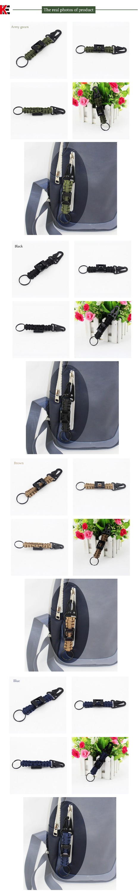 Opener paracord keychain