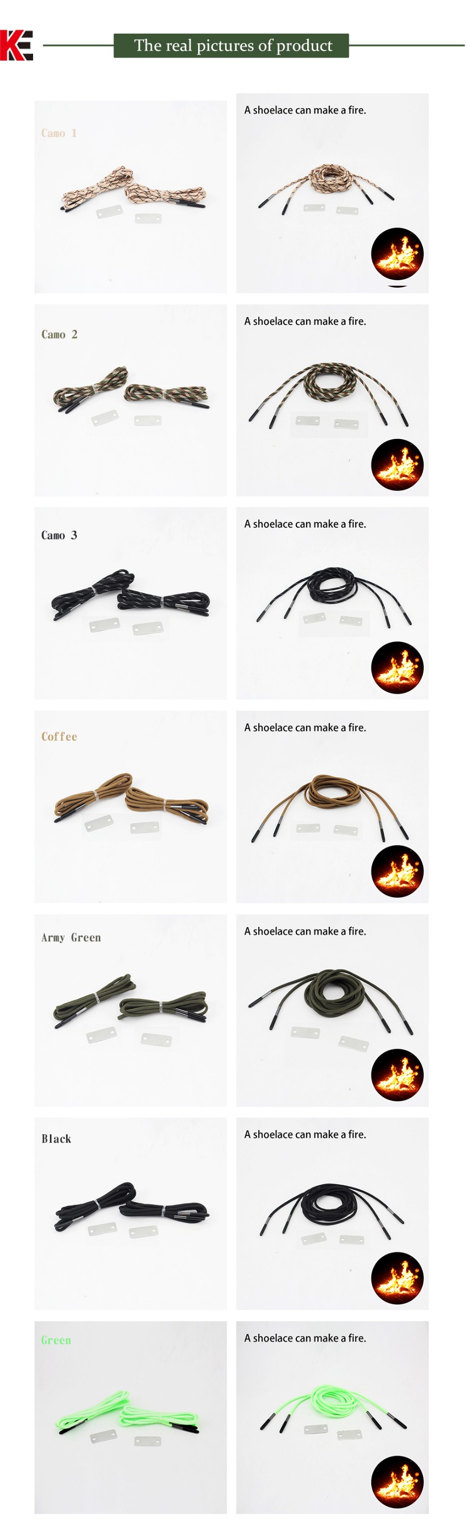 Outdoor sports shoelace(black)
